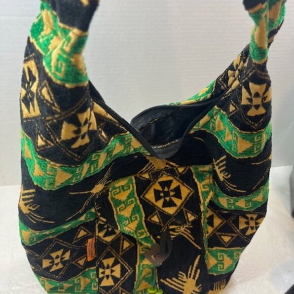 Original Daquilema Geometric Sling Travel Hobo Tote Shoulder Bag Ecuador - Picture 2 of 15